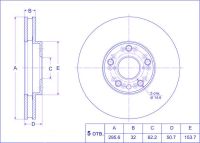 Диск тормозной TG-43512-53010/RN1150V*Ti•GUAR