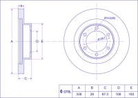 Диск тормозной TG-43512-60150/RN1220V *Ti•GUAR